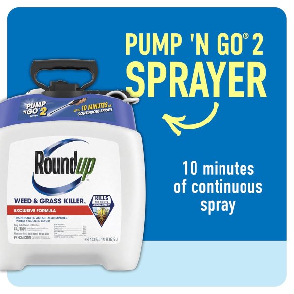 Roundup 除草剂 泵式喷雾器 1.33加仑
