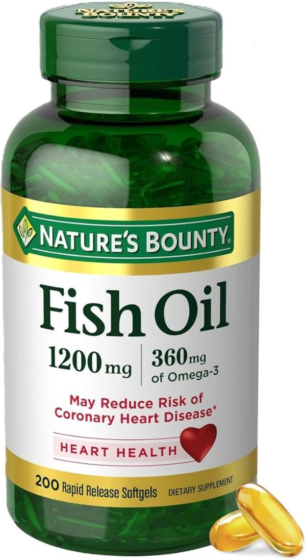 Fish Oil Omega-3 1200mg 200 Softgels