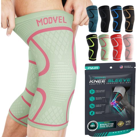 Modvel 膝盖支撑护膝 XS 粉色 2件装