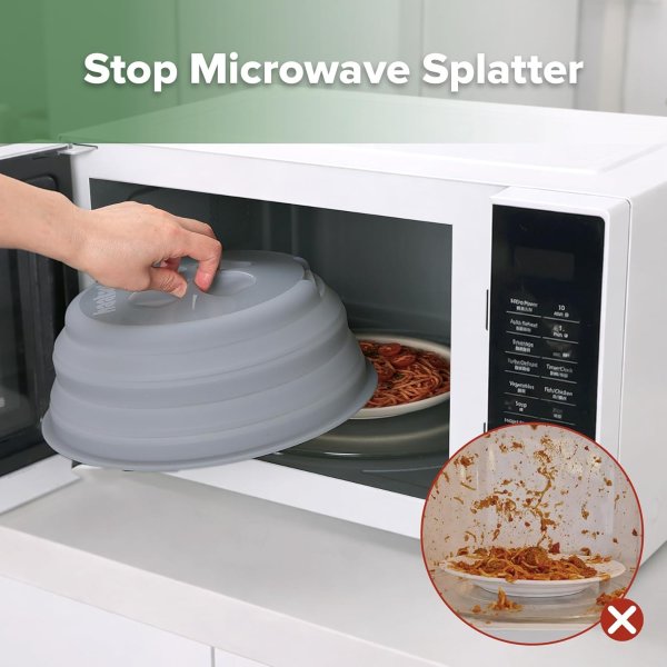 Collapsible Silicone Microwave Splatter Cover 11.5 Inch