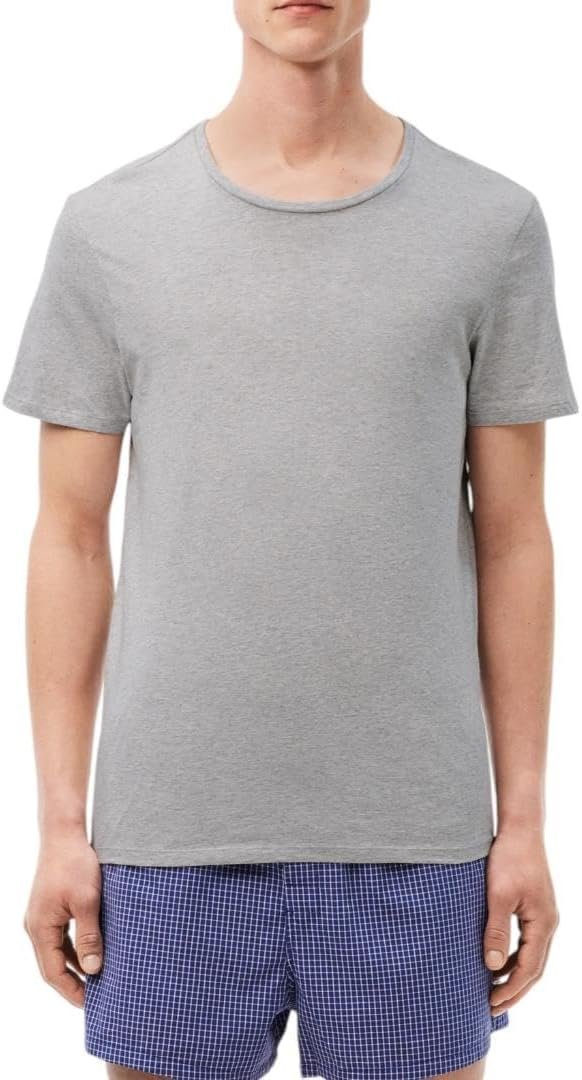 Lacoste Men's 100% Cotton Crew Neck Undershirt 3-Pack