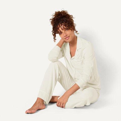 Amazon Essentials Women s Long Sleeve Cotton Pajama Set