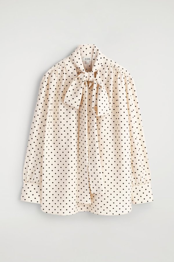Polka Dot Shirt Ivory Black