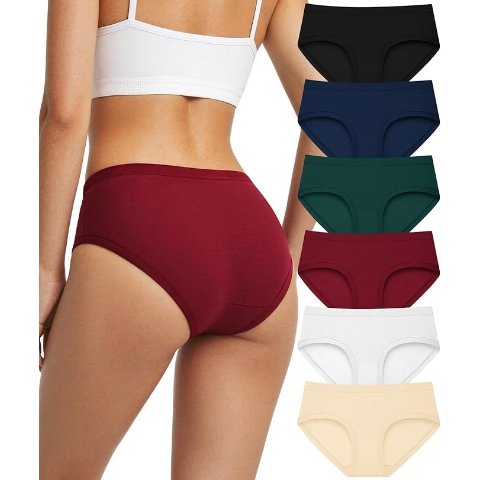 Women s Cotton Low Rise Briefs 6 Pack