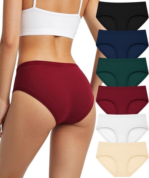 Women's Cotton Low Rise Briefs 6 Pack