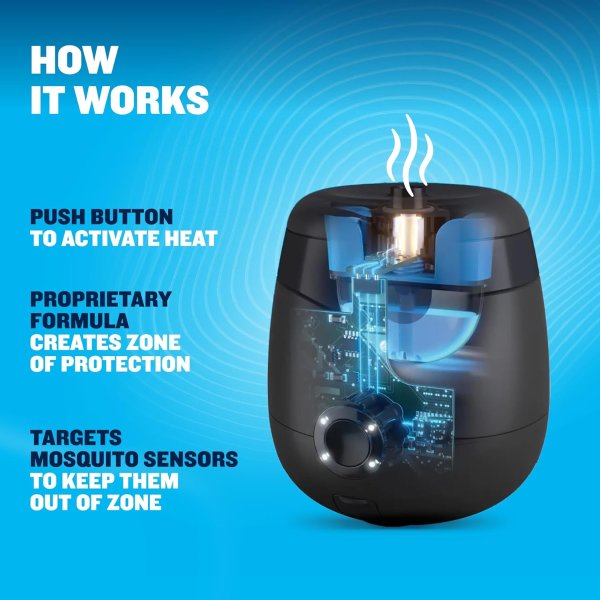 Thermacell E-ZoneGuard Mosquito Repeller Blue 20-Foot