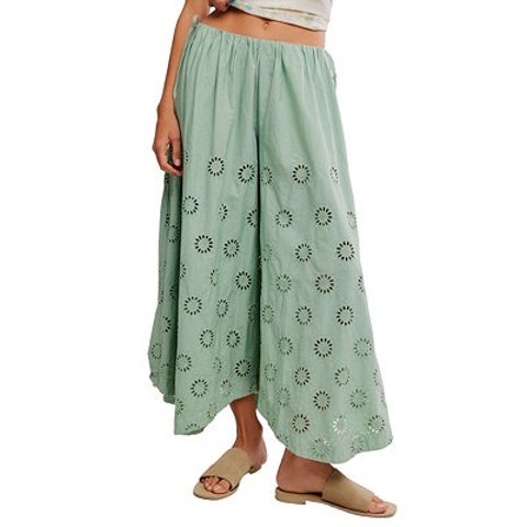Free People Sweet Serenade Wide-Leg Cotton Pants