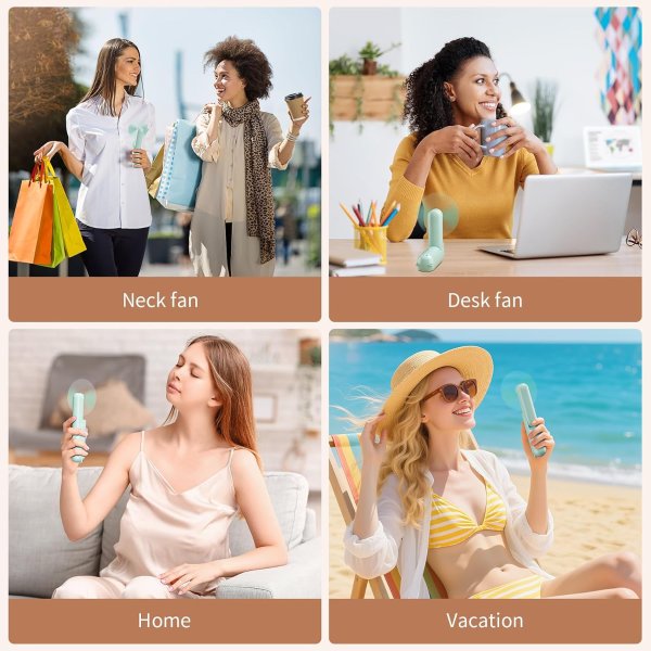 Morelax Mini Handheld Fan Foldable USB Rechargeable