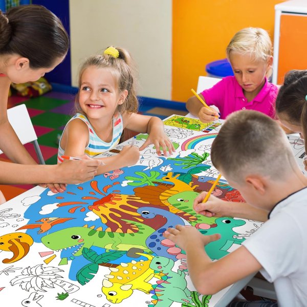 Gatherfun Dinosaur Giant Coloring Poster 31.5x72 Inches