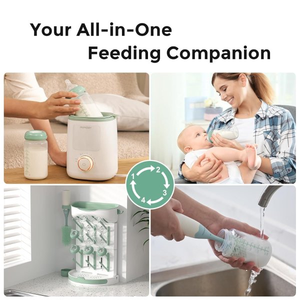 Momcozy Wide-Neck Baby Bottle 11oz 4 Pack