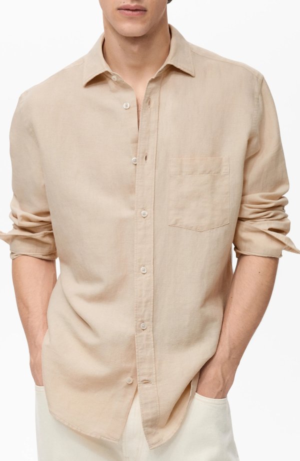 Nordstromrack 男士经典亚麻棉衬衫