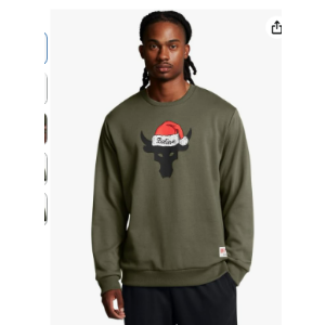 $12.40 Amazon.com Under Armour Men s Project Rock Red One Believe Crew Neck Sweatshirt