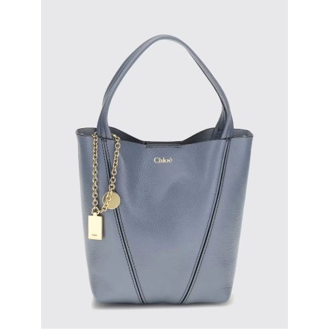 Mini Spin Hammered Leather Bag Blue