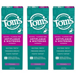 Tom’s of Maine 小茴香牙膏 无氟 3支装