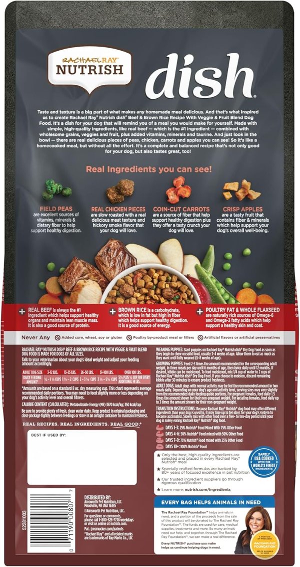 Rachael Ray Nutrish Beef Dog Food 3.75 Pounds