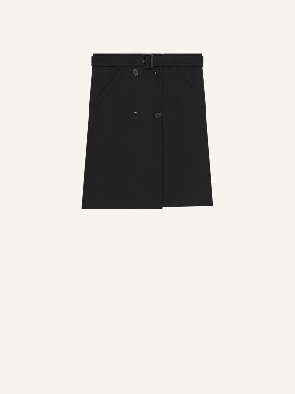 Double Breasted Skirt Adjustable Belt