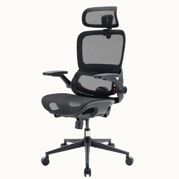 B100 PRO Ergonomic Office Chair with Footrest Dark Black