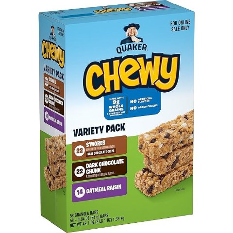  Chewy Granola Bars Variety Pack 58 Count