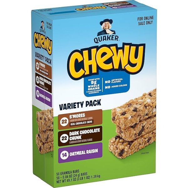  Chewy 谷物棒 混合口味 58条