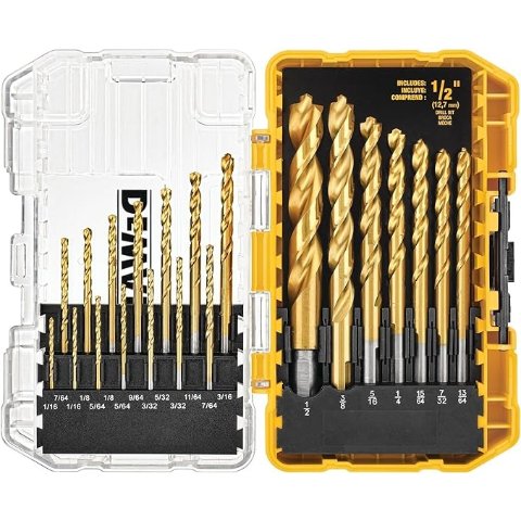  DW1361 Titanium Drill Bit Set 21-Piece