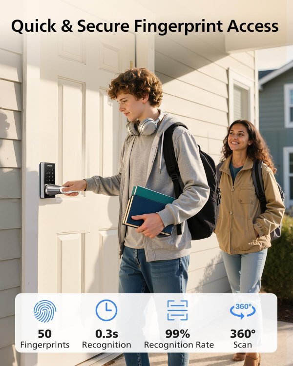 Wi-Fi Smart Door Lock Fingerprint