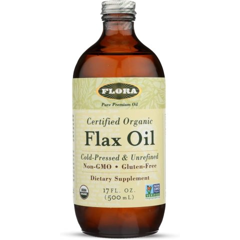 FloraOrganic Flax Seed Oil Cold Pressed 17 oz