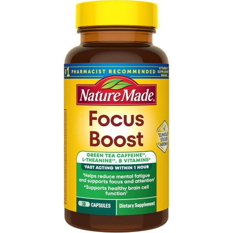 Focus Boost Green Tea Caffeine Capsules 30 Count