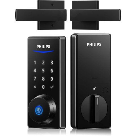 Electronic Fingerprint Door Lock Set Dual Handle