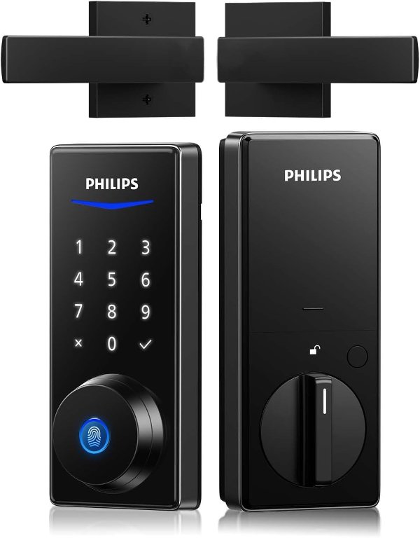 Electronic Fingerprint Door Lock Set Dual Handle
