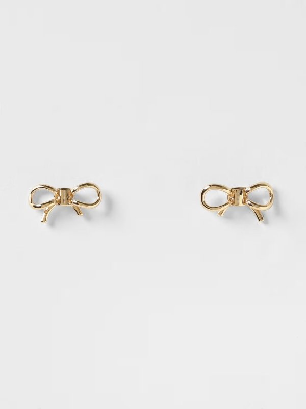 Ferragamo Bow Metal Earrings Gold