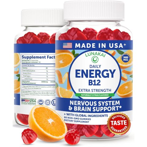 Lunakai Vitamin B12 Gummies 60 Count