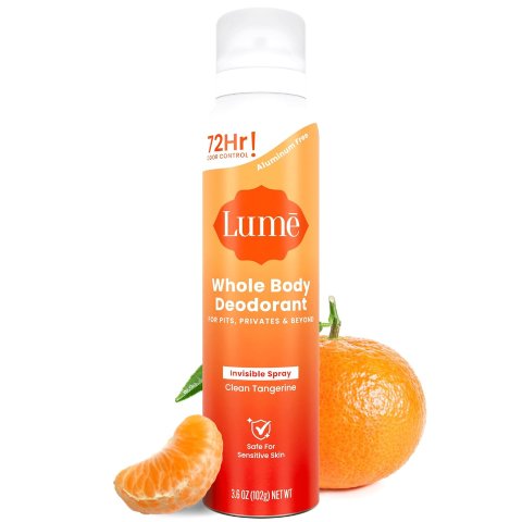 Lume Invisible Deodorant Spray for Women Clean Tangerine 72 Hr