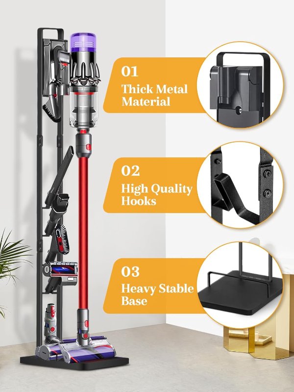 Haturi Dyson V15 Vacuum Metal Stand Black