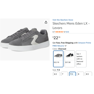 $22.19 Amazon.com Skechers Mens Eden LX - Levors