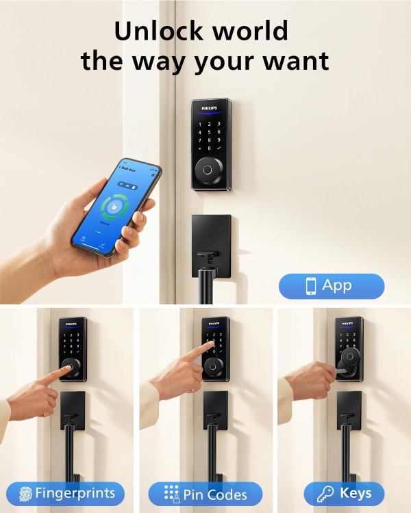Smart Door Lock Wi-Fi Fingerprint Unlock
