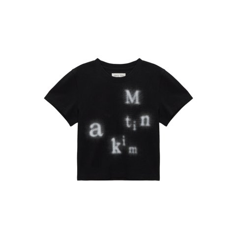 Matin Kim 短款LOGO上衣 黑色