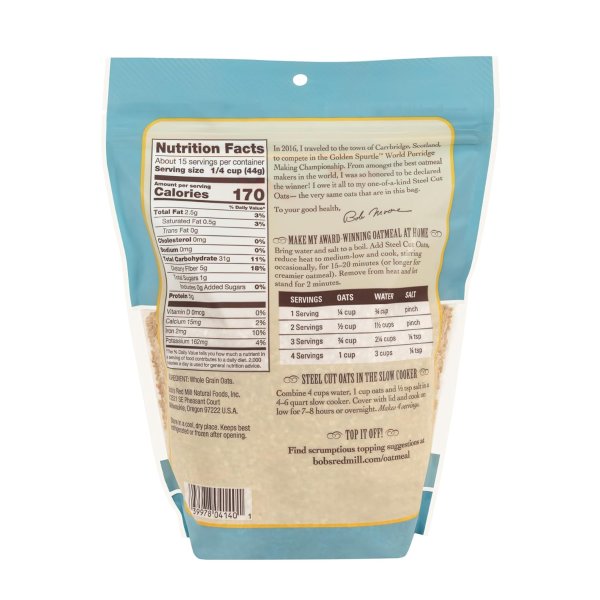 Steel Cut Oats 24oz 4-Pack
