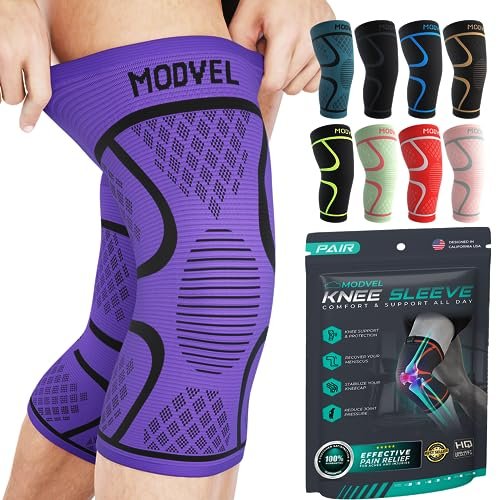 Modvel 紫色L号护膝 2件套