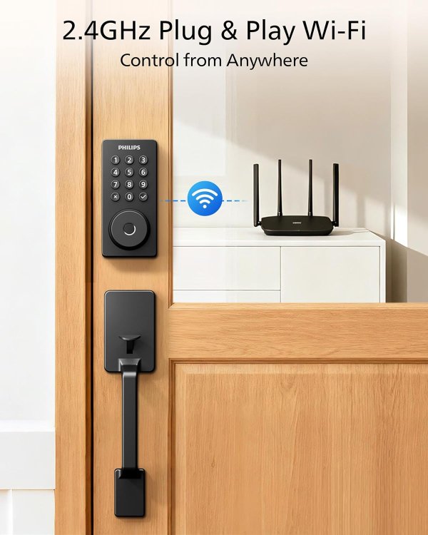 Wi-Fi Smart Door Lock Fingerprint Waterproof