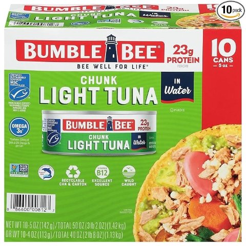 Bumble Bee Chunk Light Tuna 5oz Cans 10-Pack