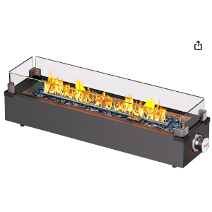 $98.60 Amazon.com Ciays 28 Inch Table Top Propane Fire Pit, 50,000 BTU Tabletop Firepit with Glass Wind Guard & Glass Beads
