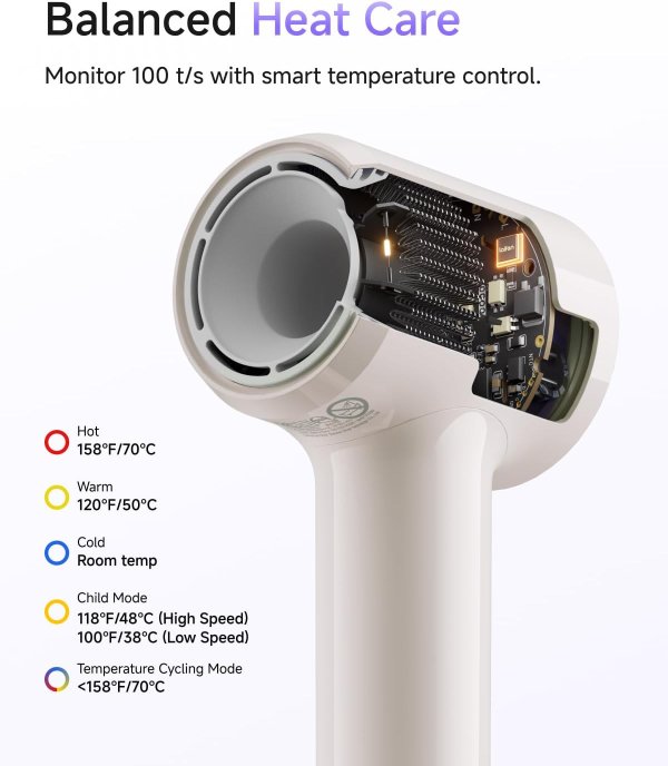 Air Hair Dryer 110,000 RPM Milktea