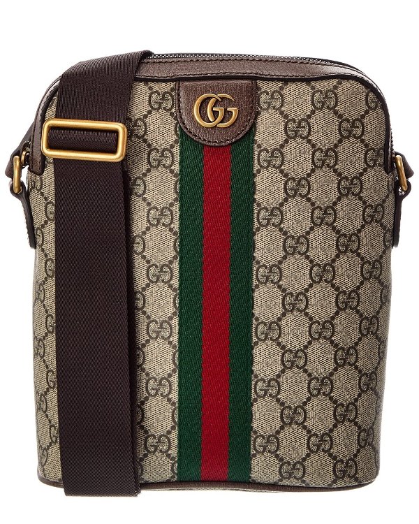 Ophidia Small Canvas Leather Crossbody