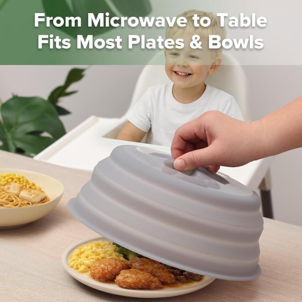 Collapsible Silicone Microwave Splatter Cover 11.5 Inch