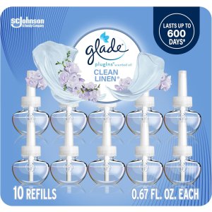Glade Clean Linen 插座香薰补充装 10瓶