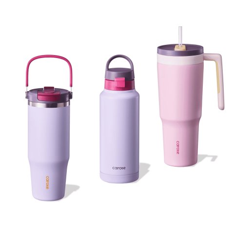 Insulated Stainless Steel Water Bottle Set 3-Pack 40oz Starlight Purple