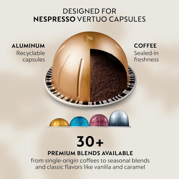 Nespresso Breville Vertuo Next 胶囊咖啡机带奶泡器
