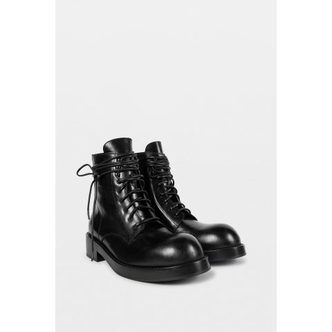 Jomund Lace-Up Ankle Boots Black Leather