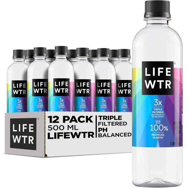 LIFEWTR Purified Water 500ml 12 Pack