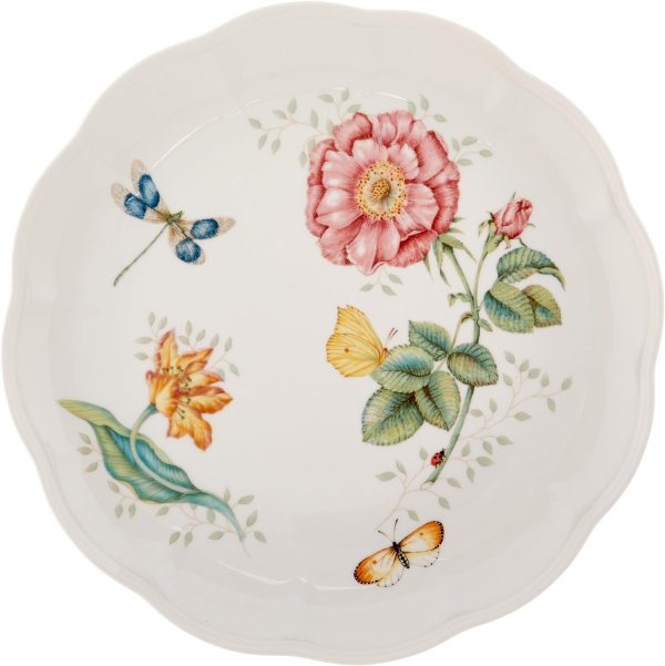 Lenox Butterfly Meadow Dinnerware Set 18-Piece White Porcelain